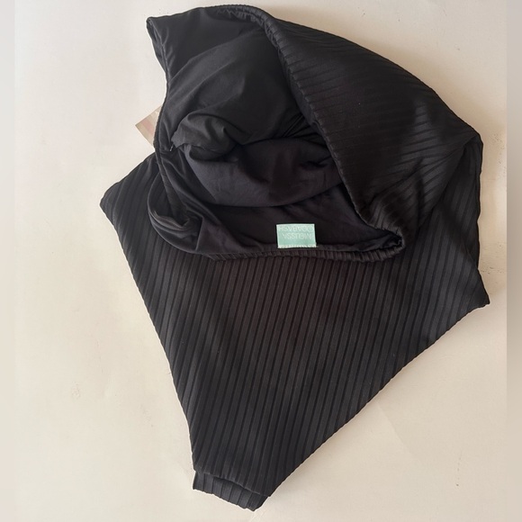 NEW MELISSA ODABASH palermo ribbed swimsuit in black ribbed - Picture 7 of 7